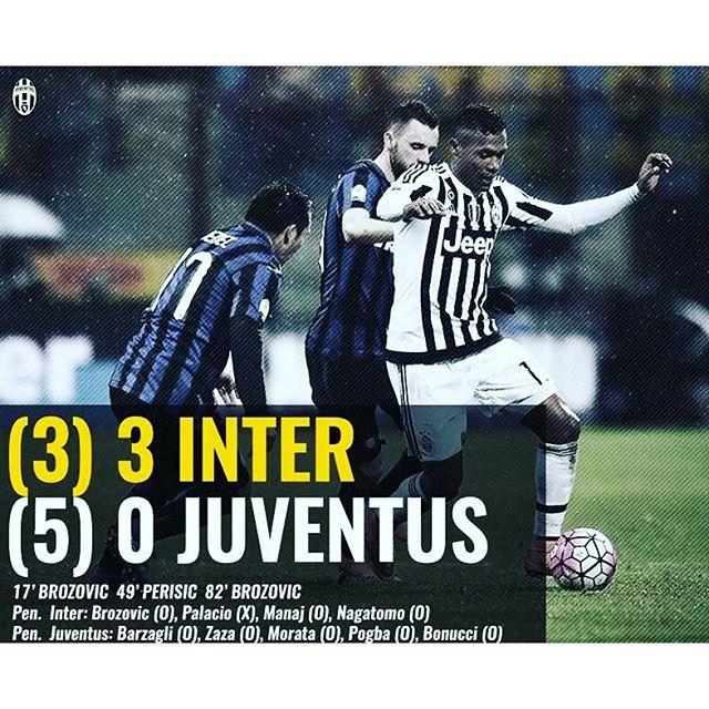Forza Juve. We beat Inter on penaltys to make final of Coppa Italia