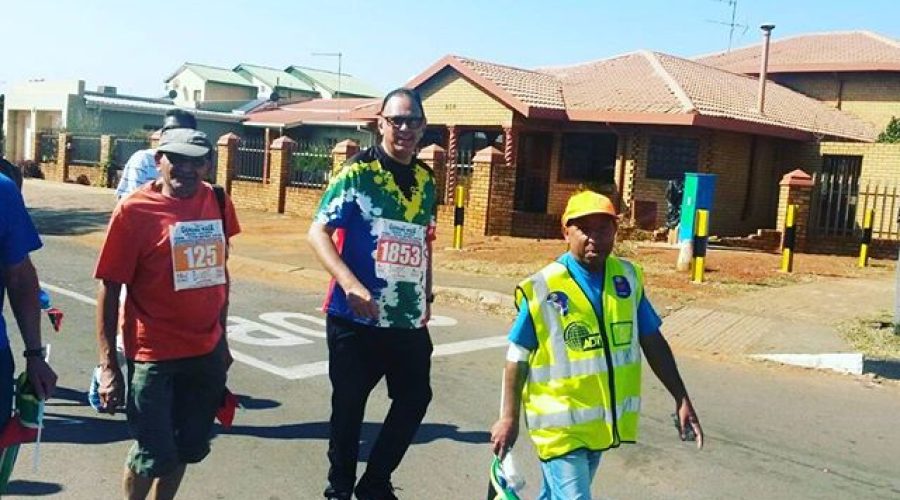 The Ghandi walk took place today in Lenasia. Heres one.of the LEGENDS of lenz always doing his bit for the community… Tagari