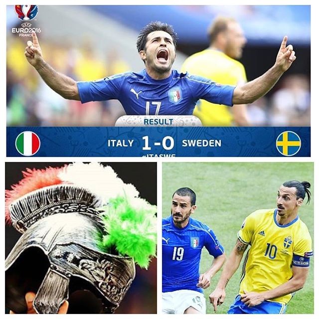 Italy qualify from the Group after Eder scores to beat Sweden 1-0. Whatta Thing