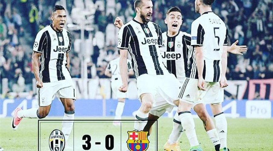 Forza Juve. Always a Bianconero.Juventus 3 Barcelona 0.Great Champions League 1/4 Final Result