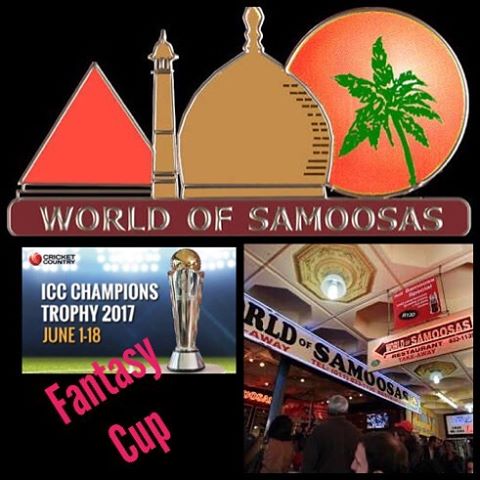 2017 ICC Champions Cup Fantasy Tournament by World of Samoosas in the Oriental Plaza. Join now and play with the Bozzas www.udt.co.za . Code will be announced Later