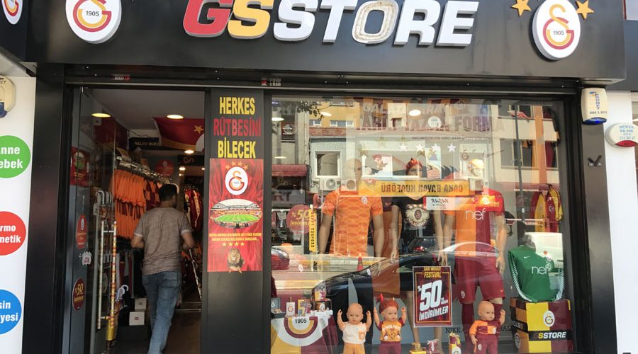 Galatasaray Fan Store in Old City Istanbul