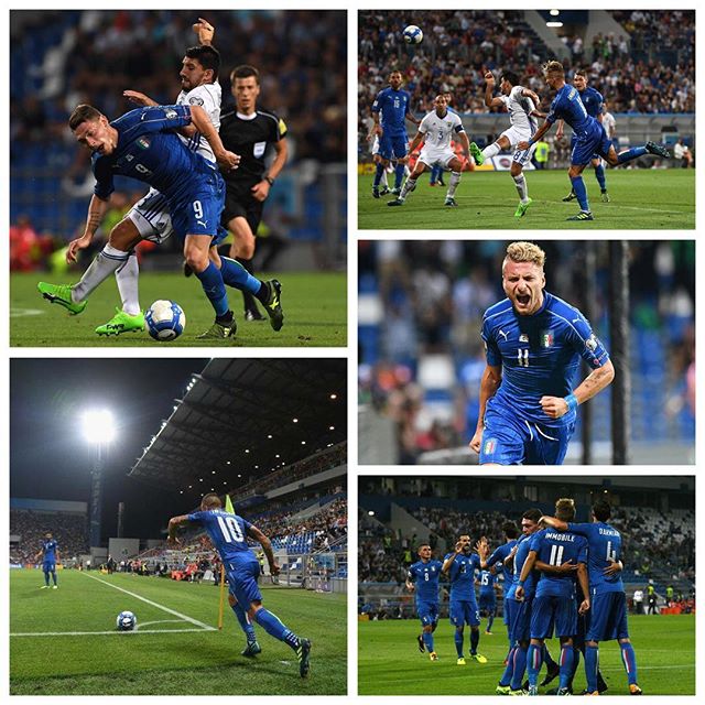 Italy 1 Israel 0. We cruise in second but Spain won't drop so it's definately the playoffs. Im worried . But Forza Azzurri