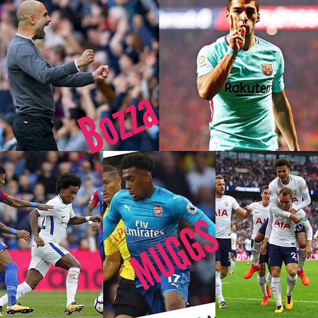 Weekend Footie Round Up. Pep is the Bozza of the week. Chelsea shocked at Palace. Barca and Atleti draw and our Muggs of the Week are Arsenal after loosing to Watford